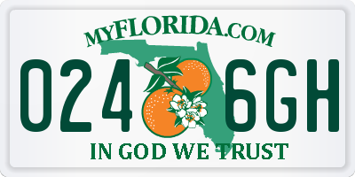 FL license plate 0246GH