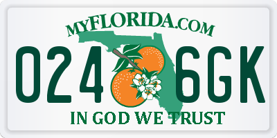 FL license plate 0246GK