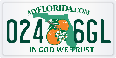 FL license plate 0246GL