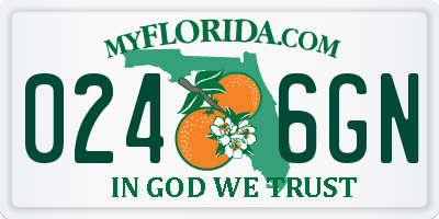 FL license plate 0246GN
