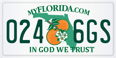 FL license plate 0246GS