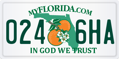 FL license plate 0246HA
