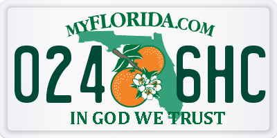 FL license plate 0246HC