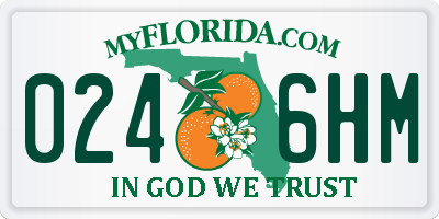 FL license plate 0246HM