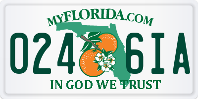 FL license plate 0246IA