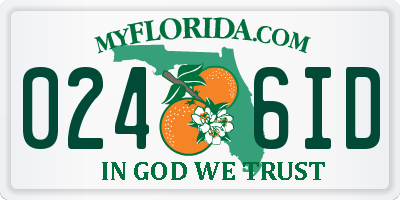 FL license plate 0246ID