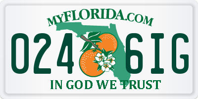 FL license plate 0246IG