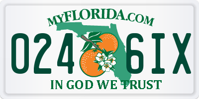 FL license plate 0246IX