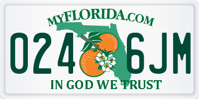 FL license plate 0246JM