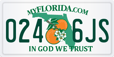 FL license plate 0246JS