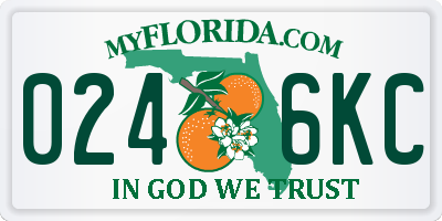FL license plate 0246KC