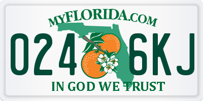 FL license plate 0246KJ