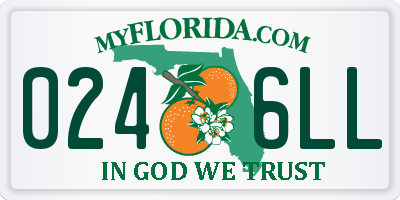 FL license plate 0246LL