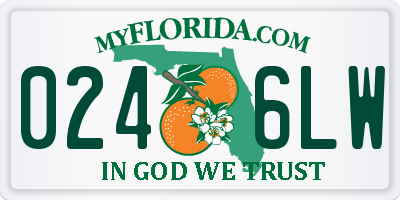 FL license plate 0246LW