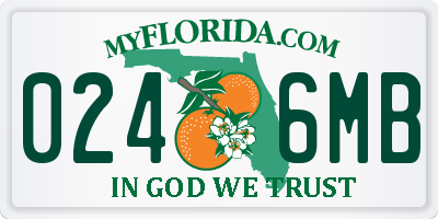 FL license plate 0246MB