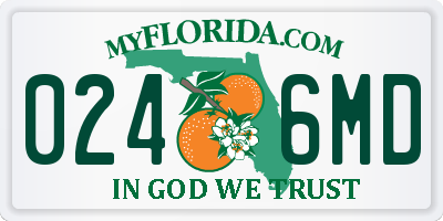 FL license plate 0246MD