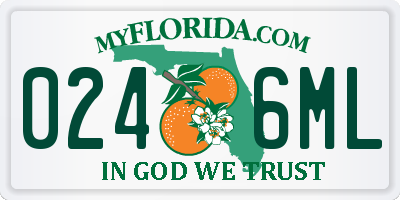 FL license plate 0246ML