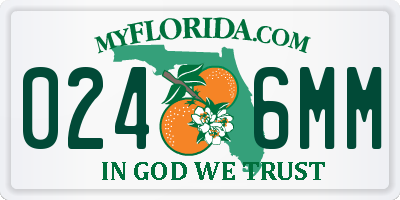 FL license plate 0246MM