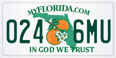 FL license plate 0246MU