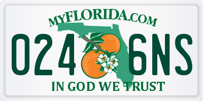 FL license plate 0246NS