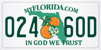 FL license plate 0246OD