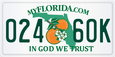 FL license plate 0246OK