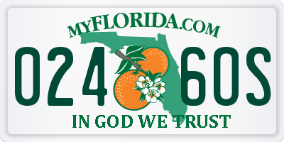 FL license plate 0246OS