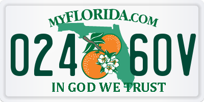 FL license plate 0246OV