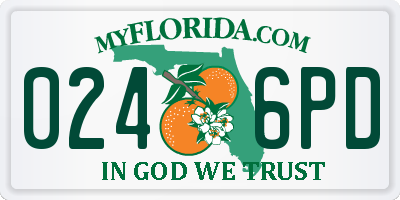 FL license plate 0246PD