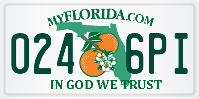 FL license plate 0246PI