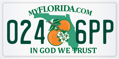 FL license plate 0246PP