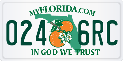 FL license plate 0246RC