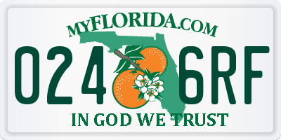 FL license plate 0246RF