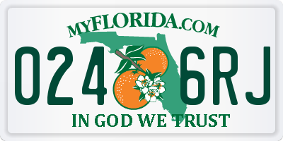 FL license plate 0246RJ