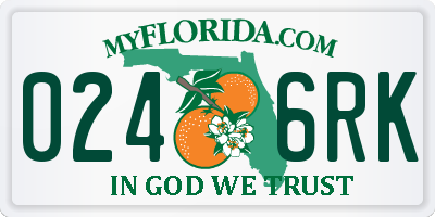FL license plate 0246RK