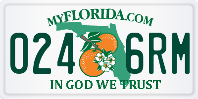 FL license plate 0246RM