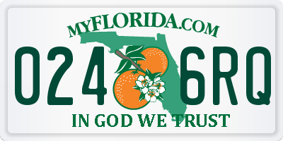 FL license plate 0246RQ
