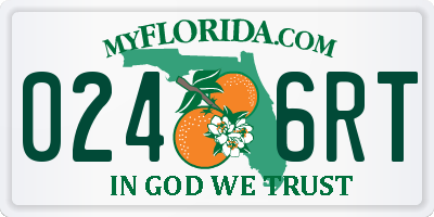 FL license plate 0246RT