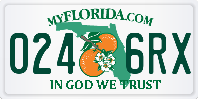 FL license plate 0246RX