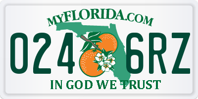 FL license plate 0246RZ