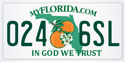 FL license plate 0246SL