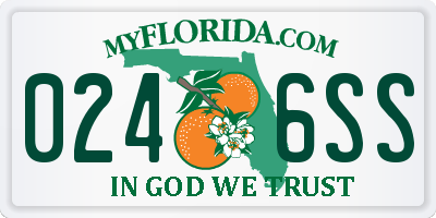 FL license plate 0246SS