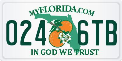 FL license plate 0246TB
