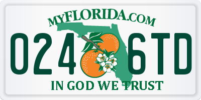 FL license plate 0246TD