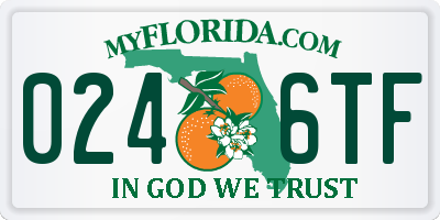 FL license plate 0246TF