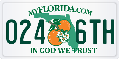 FL license plate 0246TH