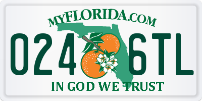 FL license plate 0246TL