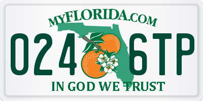 FL license plate 0246TP