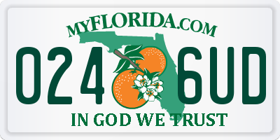 FL license plate 0246UD