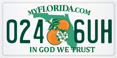 FL license plate 0246UH